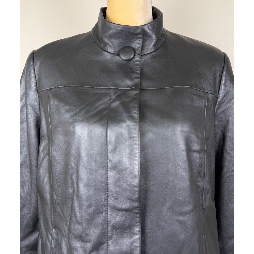 Pendleton Metallic Leather Button Down Jacket Bla… - image 3